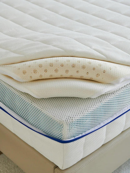Tranquil Cotton Luxe Zip-Base Ivytress mattress encasement featuring a zippered design, crafted from soft cotton to provide hypoallergenic protection against dust mites and allergens, enhancing comfort and bedroom aesthetics