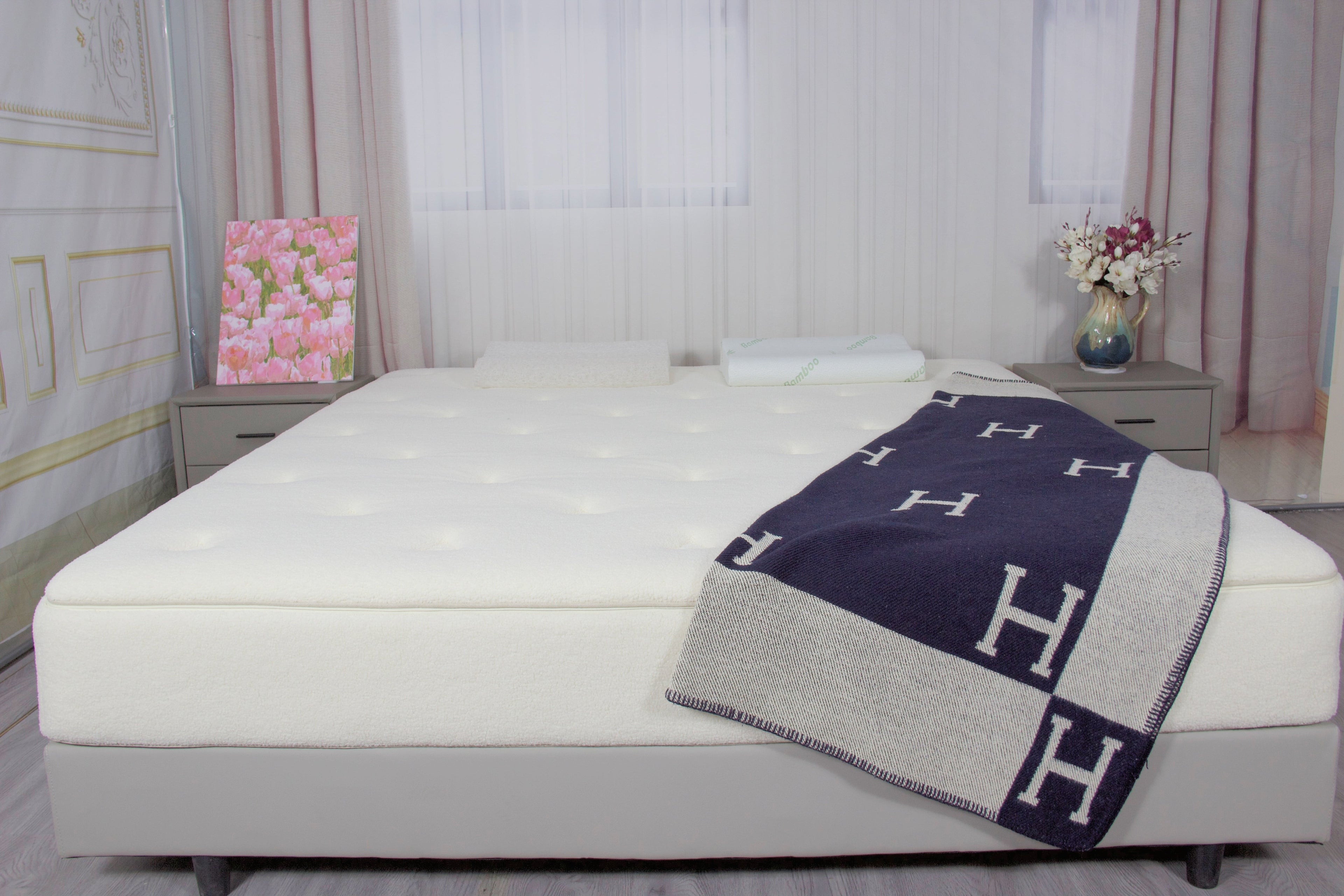 CozySherpa Cotton Luxe Zip-Pad Ivytress Mattress Cover with Soft Sherpa Fleece and Breathable Cotton Lining