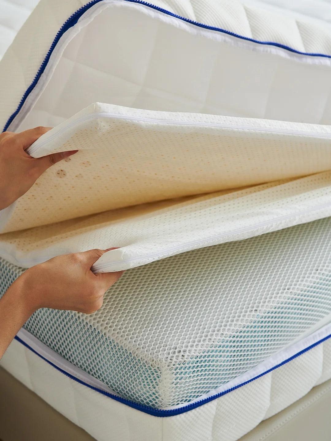 Twilight Cotton Luxe Zip-Pad Ivytress mattress pad with a zippered design, crafted from soft cotton for hypoallergenic protection against dust mites and allergens